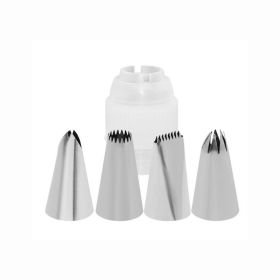 Cake Decorating Tips Set 5 Pieces Cake Icing Piping Nozzles and Coupler Set Perfect Decorating Tools for Cupcakes Cakes Cookies Cake Decorating Tips Set 5 Pieces Cake Icing Piping Nozzles and Coupler Set Perfect Decorating Tools for Cupcakes Cakes Cookies